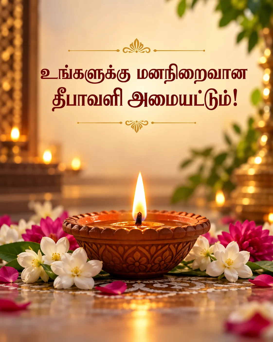 தமிழில் தீபாவளி வாழ்த்துப் படம்