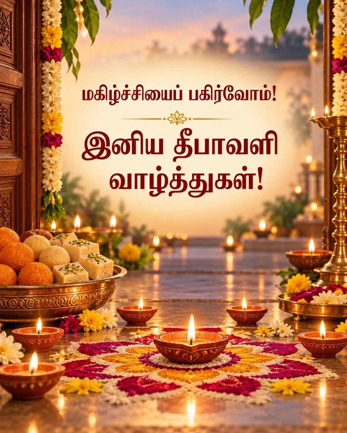 தமிழில் தீபாவளி வாழ்த்துப் படம்