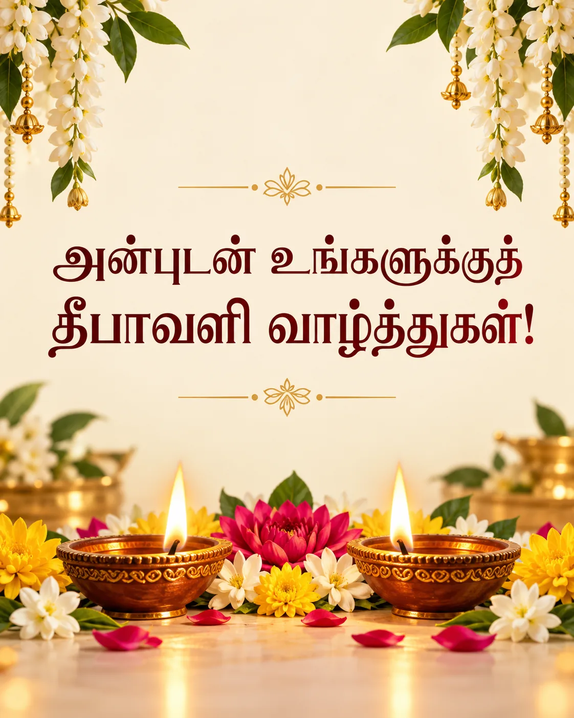 தமிழில் தீபாவளி வாழ்த்துப் படம்